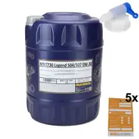 20L MANNOL 7730 Legend 0W30 VW 504/507.00 BMW LL-04 + DIN61 Abf&uuml;llhahn + &Ouml;lwechselzettel