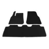 SCH&Ouml;NEK Velour Floor Mats, Textile Floor Mats for TESLA Model Y EV (Model Year 2025 and later), 3-piece set
