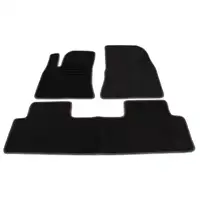 SCH&Ouml;NEK Veloursmatten Textilmatten Fu&szlig;matten f&uuml;r TESLA Model 3 5YJ3 ab 02.2019 3-teilig