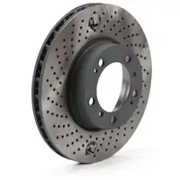 SEBRO Bremsscheiben + TEXTAR Bremsbeläge + Sensor für PORSCHE Cayman (987) S / R 3.4 vorne