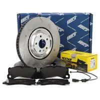 SEBRO Bremsscheiben + TEXTAR Bel&auml;ge + Sensor f&uuml;r PORSCHE Macan (95B) 19 Zoll PR-1LH vorne