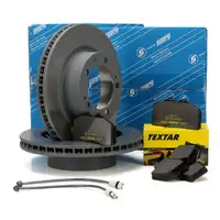 SEBRO Bremsscheiben + TEXTAR Bel&auml;ge Wako f&uuml;r PORSCHE 944 2.5 Turbo 220 PS ab 01.1987 vorne