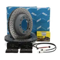 SEBRO Bremsscheiben + TEXTAR Bel&auml;ge + Wako f&uuml;r PORSCHE 993 3.6/3.8 Carrera / 4 hinten