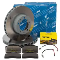 SEBRO Bremsscheiben + TEXTAR Bremsbel&auml;ge + Sensor f&uuml;r PORSCHE 928 5.4 GTS vorne