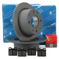 SEBRO Bremsscheiben + TRW Bel&auml;ge f&uuml;r PORSCHE 914 1.7 1.8 2.0 80-100 PS ab 10.1969 hinten