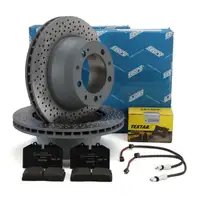 SEBRO brake discs + TEXTAR pads + Wako for PORSCHE 964 3.6 Carrera RS (rear)