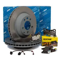 SEBRO Bremsscheiben TEXTAR Bel&auml;ge Sensor f&uuml;r AUDI Q7 4L 1KD PORSCHE Cayenne 9PA 1KP hinten