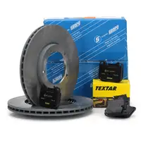 SEBRO Bremsscheiben + TEXTAR Bremsbeläge für PORSCHE 924 2.0 2.5 S + 944 2.5 vorne