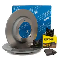 SEBRO brake discs + TEXTAR brake pads for PORSCHE 356 C 1600 SC 95 hp (front)