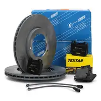 SEBRO Bremsscheiben + TEXTAR Beläge + Wako für PORSCHE 944 2.5 150/160/163 PS vorne