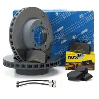 SEBRO Bremsscheiben + TEXTAR Bel&auml;ge + Wako f&uuml;r PORSCHE 928 5.0 S bis 12.1988 vorne
