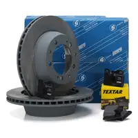 SEBRO Bremsscheiben + TEXTAR Bel&auml;ge f&uuml;r PORSCHE 928 4.7 S + 944 2.5 2.5 S hinten