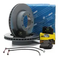 SEBRO Bremsscheiben + TEXTAR Bremsbeläge + Wako für PORSCHE 968 3.0 / Turbo S vorne