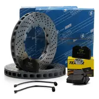 SEBRO Bremsscheiben + TEXTAR Bremsbel&auml;ge + Wako f&uuml;r PORSCHE 911 3.3 SC Turbo vorne