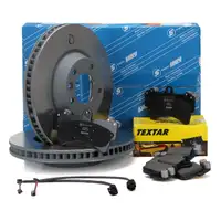 SEBRO Bremsscheiben + TEXTAR Bel&auml;ge + Sensor f&uuml;r AUDI Q7 PORSCHE Cayenne VW Touareg vorne