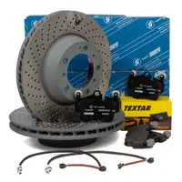 SEBRO Bremsscheiben + TEXTAR Bel&auml;ge f&uuml;r PORSCHE 997 3.8 Carrera S / GTS hinten