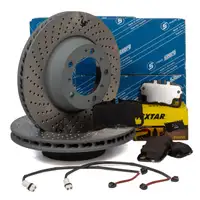 SEBRO brake discs + TEXTAR brake pads for PORSCHE 997 3.6 Carrera 345 hp (rear)