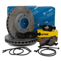 SEBRO Bremsscheiben + TEXTAR Bremsbel&auml;ge + Wako f&uuml;r PORSCHE 928 4.7 S 301 PS vorne