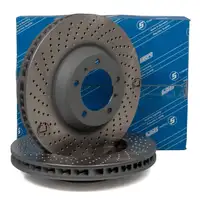 SEBRO Bremsscheiben Satz f&uuml;r PORSCHE 997 3.6 Turbo 3.8 Turbo / S 3.6 GT2 vorne