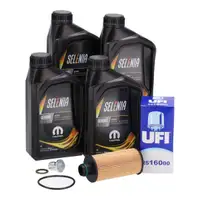 4L PETRONAS SELENIA ECO2 0W-20 Engine Oil + UFI Oil Filter for ALFA ROMEO Giulia Stelvio 2.2D
