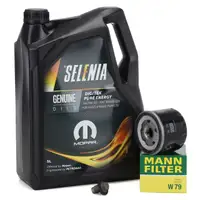 5L SELENIA DIGITEK PURE ENERGY 0W-30 Engine Oil + MANN Oil Filter for FIAT 500X 1.0L and 1.3L