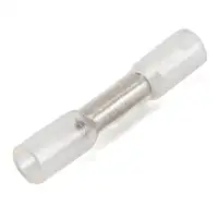 20x Leitungsverbinder Kabelverbinder Sto&szlig;verbinder RUND KLAR / SILBER 0.35-0.5mm