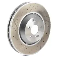 SHW Bremsscheiben + ZIMMERMANN Bel&auml;ge + Sensor f&uuml;r MERCEDES AMGT GT/C/R/S C/R190 vorne