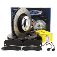 SHW Bremsscheiben TEXTAR Bel&auml;ge Sensor f&uuml;r PORSCHE 718 Boxster Cayman (982) GTS 4.0 vorne