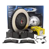 SHW Bremsscheiben + TEXTAR Bremsbel&auml;ge + Sensor f&uuml;r AUDI E-Tron (GE) 1LE/1LF/1ZK vorne