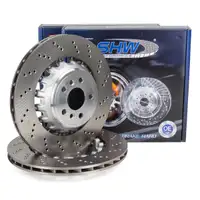 SHW Bremsscheiben Satz f&uuml;r BMW X3M F97 X4M F98 480/510 PS hinten