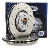 SHW Bremsscheiben Satz f&uuml;r BMW 2er M2 F87 3er M3 F80 4er M4 F82 F83 370-450 PS vorne