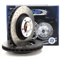 SHW Bremsscheiben Satz f&uuml;r PORSCHE 992 3.0 Carrera S 718 Boxster Cayman 982 GTS 4.0 vorne