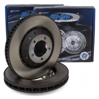 SHW Bremsscheiben Satz f&uuml;r PORSCHE Cayenne (9Y) 2.9 S 3.0 4.0 GTS / Turbo 19 Zoll vorne