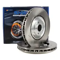SHW Brake Disc Set for Porsche Macan (95B) 2.0, 3.0 S / GTS, 3.6 Turbo, 19-inch, 1LH (front)