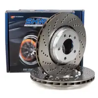 SHW Bremsscheiben Satz f&uuml;r BMW 3er E46 325i 325xi 330i 330xi 330d 330xd Z4 E85 3.0i vorne