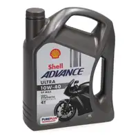 4L 4 Liter SHELL ADVANCE ULTRA 10W-40 4T 4-TAKT Motorrad Motor&ouml;l API SP JASO MA2