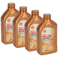 4x 1 Liter SHELL HELIX ULTRA 0W-40 Motor&ouml;l &Ouml;l f&uuml;r MB 229.5/226.5 VW 502.00/505.00