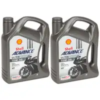 8L 8 Liter SHELL ADVANCE 4T ULTRA 15W-50 Motorrad Motor&ouml;l API SP JASO MA-2