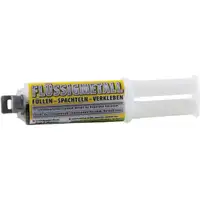 PETEC 97425 Flüssigmetall Tube Doppelspritze SB-Karte Metallkleber 25ml
