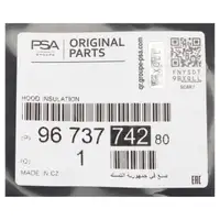 ORIGINAL PEUGEOT D&auml;mmmatte Schalld&auml;mmmatte Motorhaube Motorhaubend&auml;mmung 1 9673774280