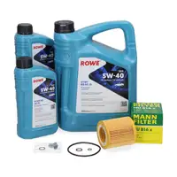 7L ROWE SYNT RS HC-D 5W-40 Engine Oil + MANN Oil Filter for BMW 1 Series, 3 Series, 5 Series (N52, N53, N54, N55)