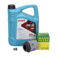 5L ROWE MULTI SYNT DPF 5W30 Motor&ouml;l + MANN &Ouml;lfilter f&uuml;r VW Golf 6 Passat Polo 1.2/1.4 TSI