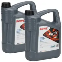 10L 10 Liter ROWE SYNTH RS LONGLIFE 4 0W-20 0W20 Motor&ouml;l &Ouml;l f&uuml;r Porsche C20 508.00/509.00