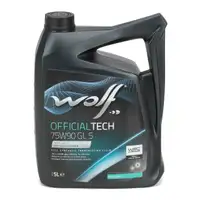 10L 10 Liter WOLF OFFICIALTECH 75W90 GL 5 Getriebe&ouml;l API GL-5 MAN MB 235.8 SCANIA VOLVO