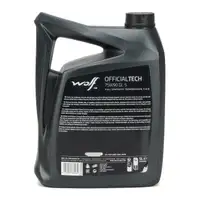 5L 5 Liter WOLF OFFICIALTECH 75W90 GL 5 Getriebe&ouml;l API GL-5 MAN MB 235.8 SCANIA VOLVO