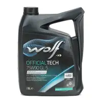 10L 10 Liter WOLF OFFICIALTECH 75W90 GL 5 Getriebe&ouml;l API GL-5 MAN MB 235.8 SCANIA VOLVO