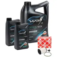 7L WOLF 0W30 SP Engine Oil + febi Oil Filter for FIAT Ducato 250 2.2 D Multijet 160/179 hp