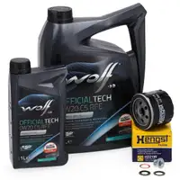6L WOLF 0W20 C5 RFE Engine Oil + HENGST Oil Filter for DACIA, NISSAN, OPEL, RENAULT, SMART