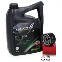 5L WOLF 0W40 FE Motor&ouml;l + HERTH+BUSS &Ouml;lfilter f&uuml;r DACIA MITSUBISHI OPEL RENAULT SUZUKI