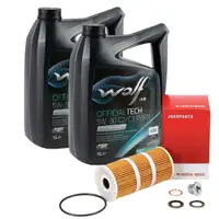 10L WOLF 5W30 C2/C3 P/RN Motor&ouml;l + H+B &Ouml;lfilter f&uuml;r FIAT MERCEDES NISSAN OPEL RENAULT